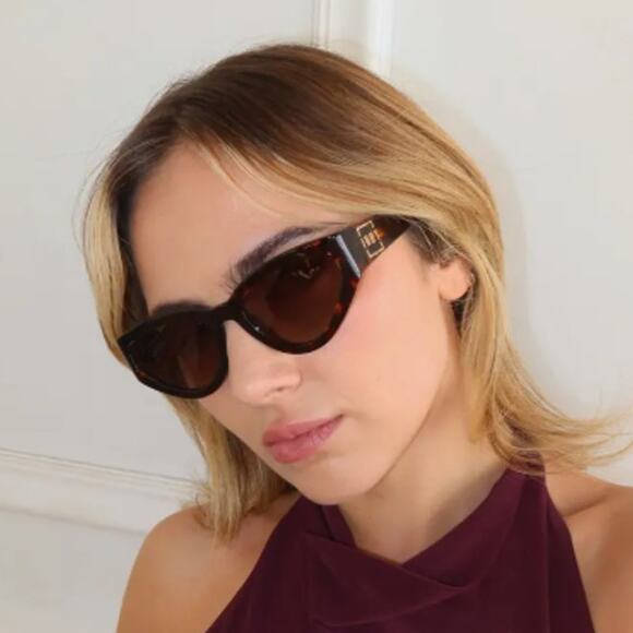 INDY Cat Eye Sunglasses Tortoise Shell Dark Frame Black Brown NYC Style Brooklyn main image 12